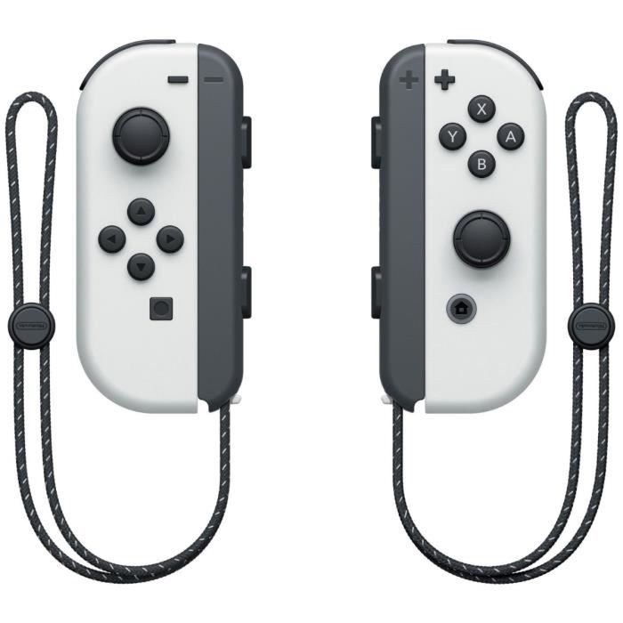 Nintendo Switch console (OLED model): New version, Intense Colors, 7-inch screen - with a White Joy-Con