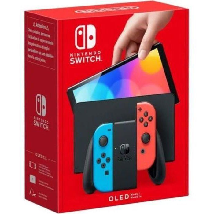 Nintendo Switch console (OLED model): New version, Intense Colors, 7-inch screen - with a Joy-Con Neon