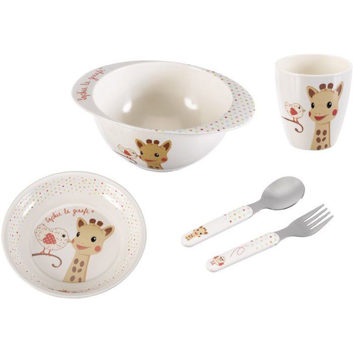 SOPHIE LA GIRAFE 4 Piece Kiwi Meal Set