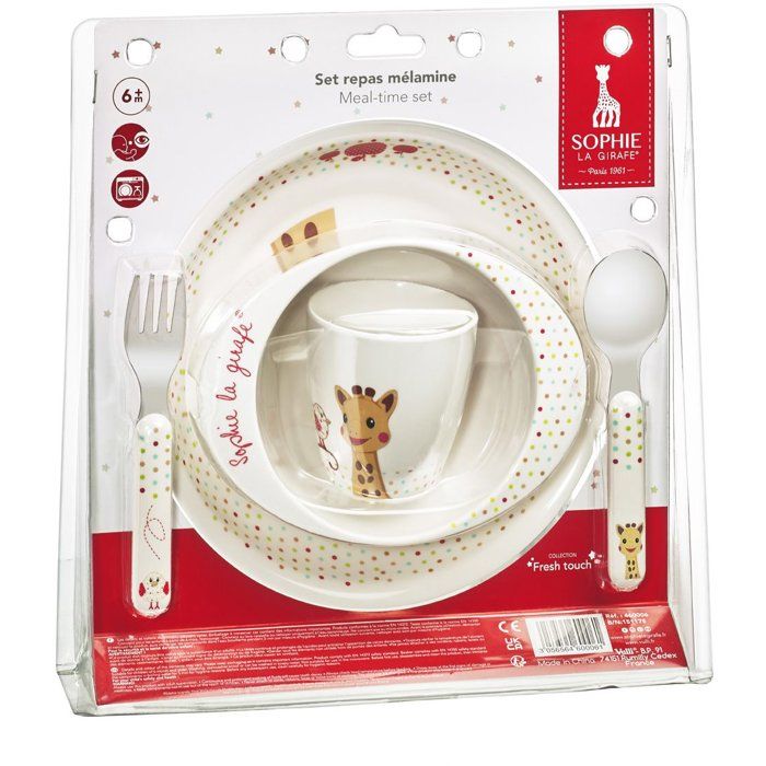 SOPHIE LA GIRAFE 4 Piece Kiwi Meal Set