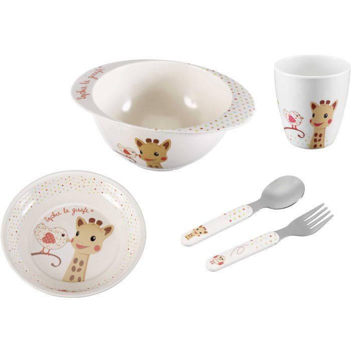 SOPHIE LA GIRAFE 4 Piece Kiwi Meal Set