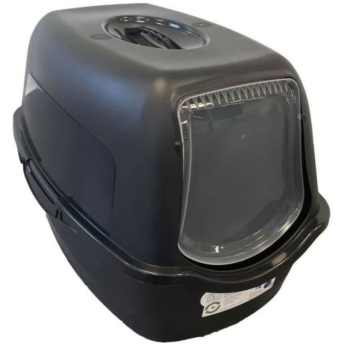 Pet design samba toilet house - 56 x 40 x 39 cm - black and white - for cats