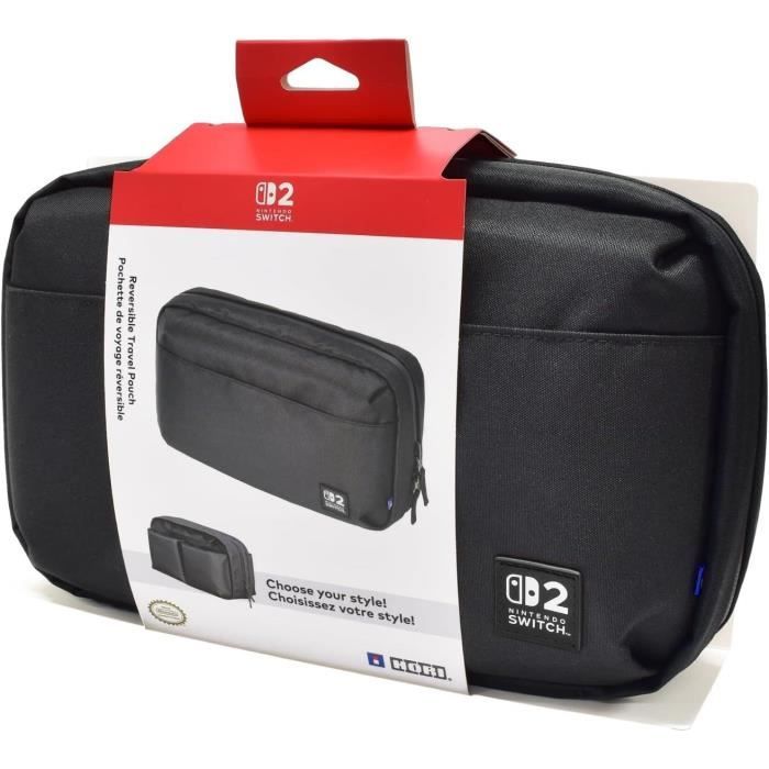 Protective Resealable Travel Pouch - HORI - Nintendo Switch 2 - Accessories and Games Storage - Black