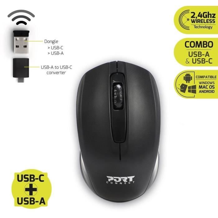 PREMIUM PACK: Laptop bag 15 + Wireless mouse + Dungle USB & Type C adapter