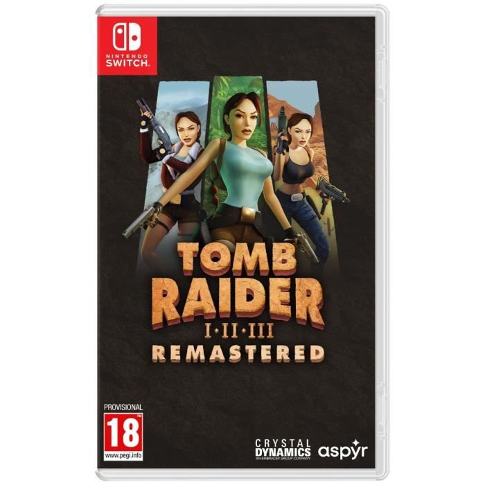 Tomb Raider I-III Remastered Starring Lara Croft - Nintendo Switch Game
