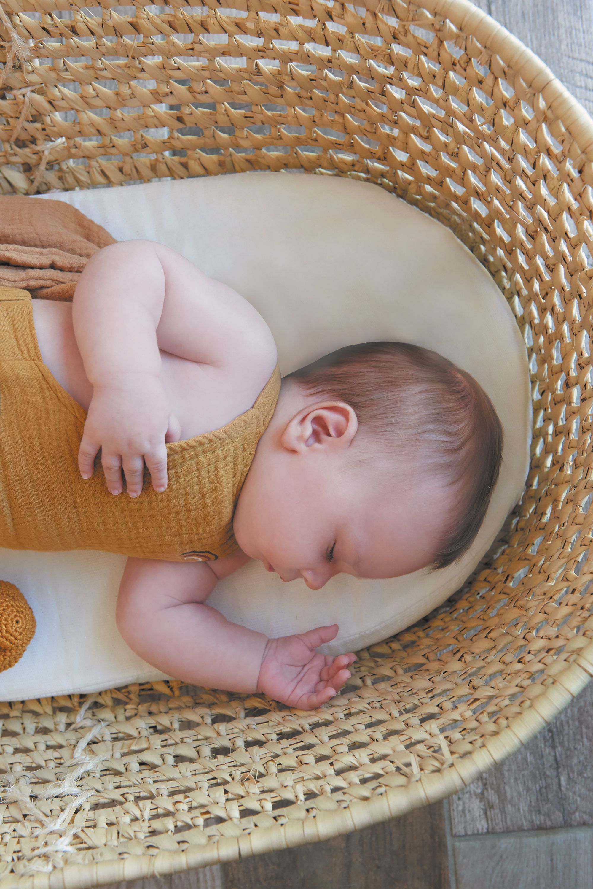 Pram mattress - 72 x 32 cm - Removable cover - Antibacterial - Anti-mold - Anti-mite - Thickness 4 cm - Made in France