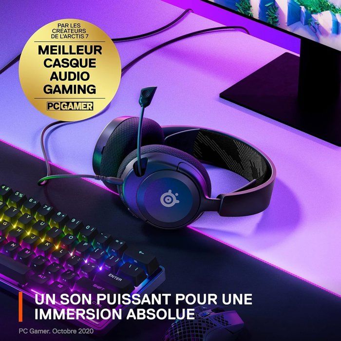 Gaming Headset - STEELSERIES - Arctis Nova 1 - Wired - Multiplatform - Black