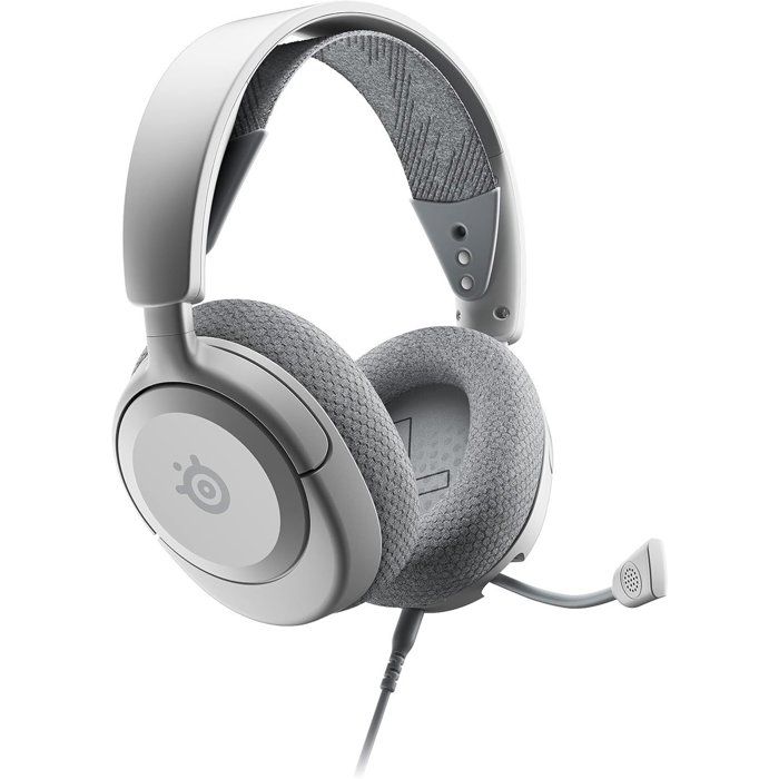 Gaming Headset - STEELSERIES - Arctis Nova 1P White - Wired - Multiplatform - White / Gray