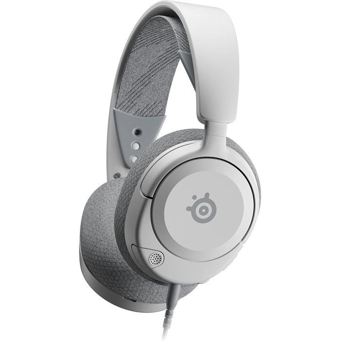 Gaming Headset - STEELSERIES - Arctis Nova 1P White - Wired - Multiplatform - White / Gray