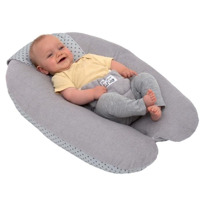 TINEO Multirelax - Evolutionary Maternity Cushion - Sponge - Gray and Polka Dots