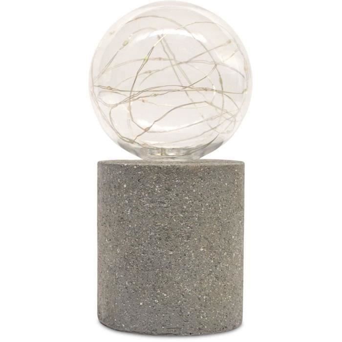 Solar table lamp - GARDEN ID Nordic Light - Ø10 h19 cm - Autonomy 6 to 8 hours - On/off button - Rechargeable AAA battery