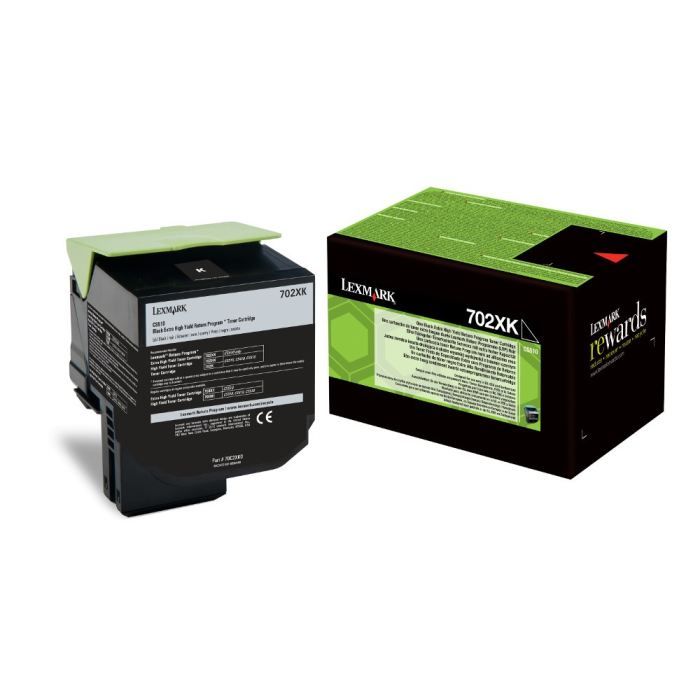 LEXMARK - 1 702XK Toner Cartridge - Standard Capacity 8,000 pages