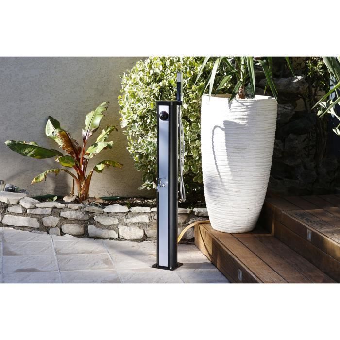Solar outer shower Solaris Elite - 18L tank - Mixer and shower - To seal - Ø15 x H118 cm