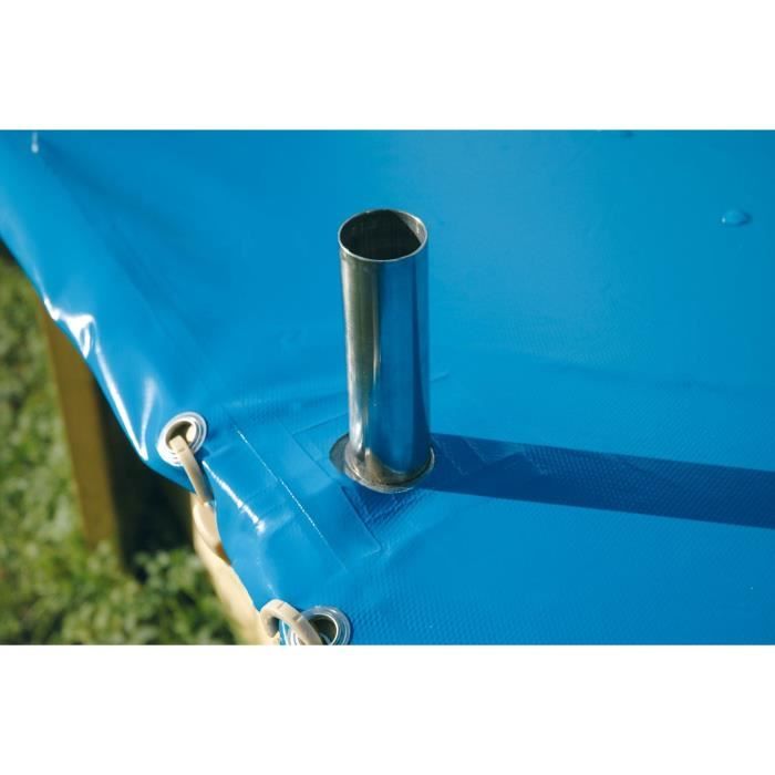 Winter and safety cover for UBBINK Hexagonal 410 wooden swimming pool - Blue - Thickness 550gr