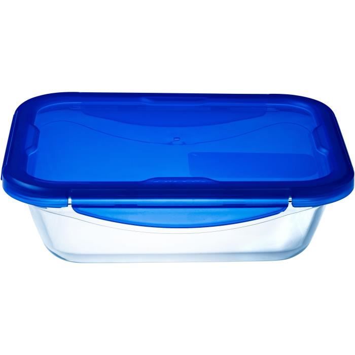 PYREX COOK & GO Rectangular preservation dish 3,3l 30x23cm + Blue lid