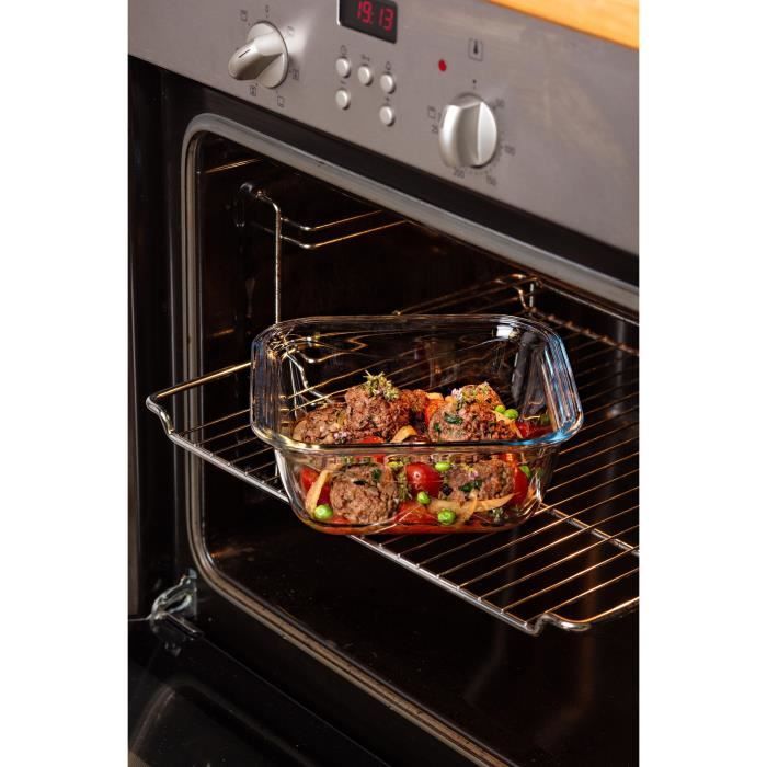 PYREX COOK & GO Conservation dish square 0,8l 16cm + Blue lid
