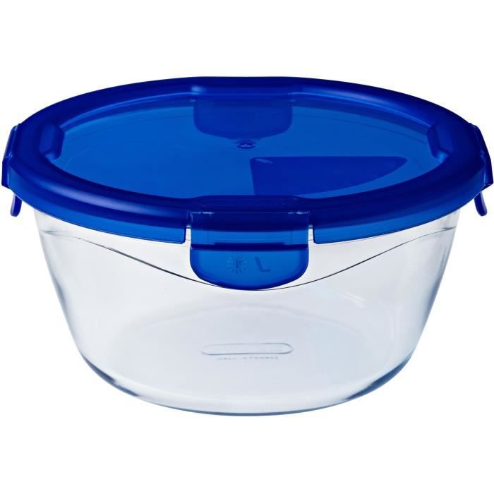PYREX COOK & GO Round storage dish 1,6l 20cm + Blue lid