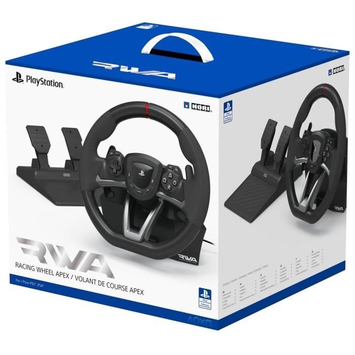 HORI Racing Wheel APEX P5 Racing Steering Wheel and Pedal Set for PC PS4 PS5