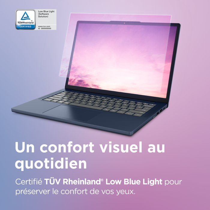 LENOVO Chromebook 14ITN11 Laptop - ChromeOS - 14'' WUXGA - Intel Core C3 N355 - 8 GB RAM - 128 GB SSD - AZERTY Keyboard - Blue