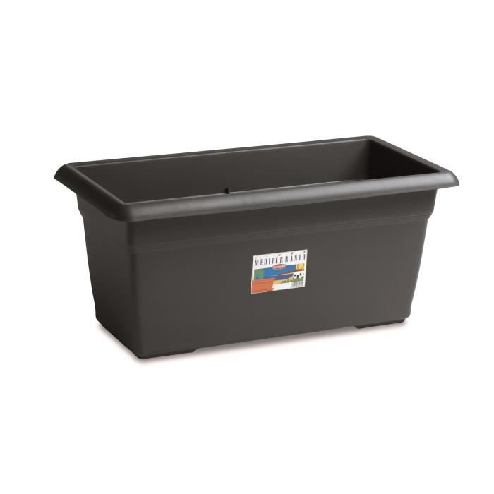 MEDITERRANEO rectangular flower box - 110L - 100 cm - Plastic - Anthracite