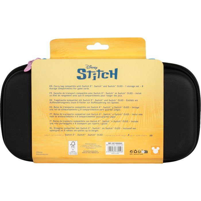 Protective Case - CERDA LIFE'S LITTLE MOMENTS - Disney Lilo & Stitch Angel - Holds 8 games - Nintendo Switch 2