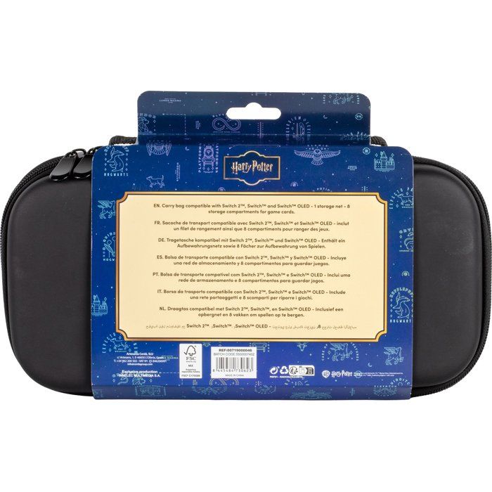 Protective Case - CERDA LIFE'S LITTLE MOMENTS - Harry Potter First Year (Black) - Holds 8 games - Nintendo Switch 2