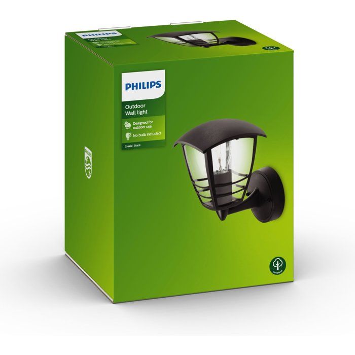 Creek-Appliance of rising metal outdoor H20cm black philips