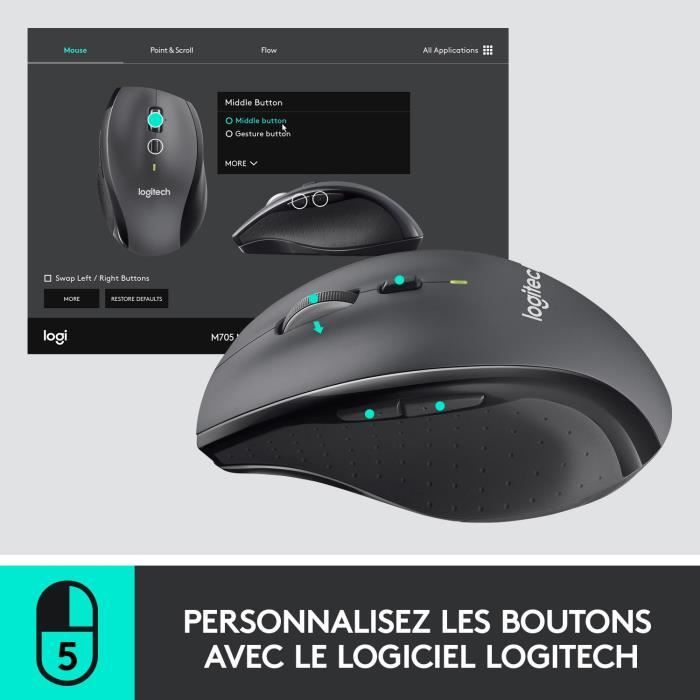 LOGITECH M705 Wireless Mouse Silver