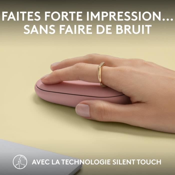LOGITECH - Wireless mouse - Pebble Mouse 2 M350s - Pink - (910-007014)