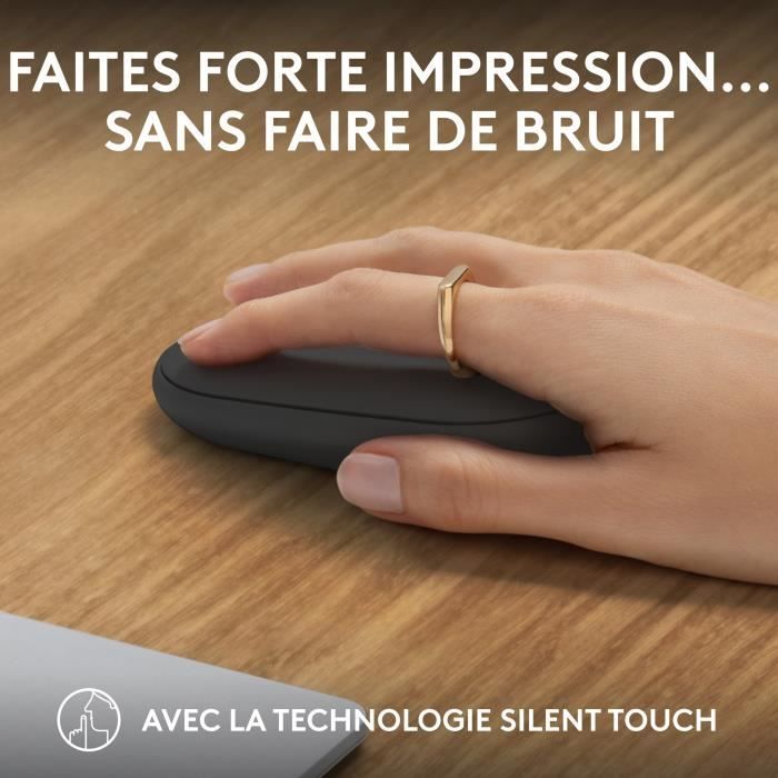 LOGITECH - Wireless mouse - Pebble Mouse 2 M350s - Graphite - (910-007015)