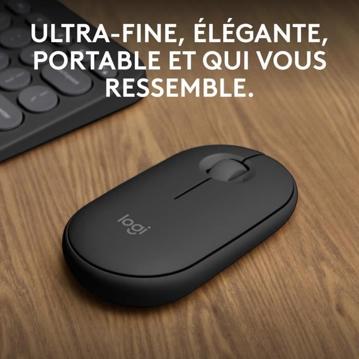 LOGITECH - Wireless mouse - Pebble Mouse 2 M350s - Graphite - (910-007015)