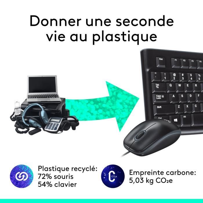 LOGITECH Wired Keyboard and Mouse Pack - MK120