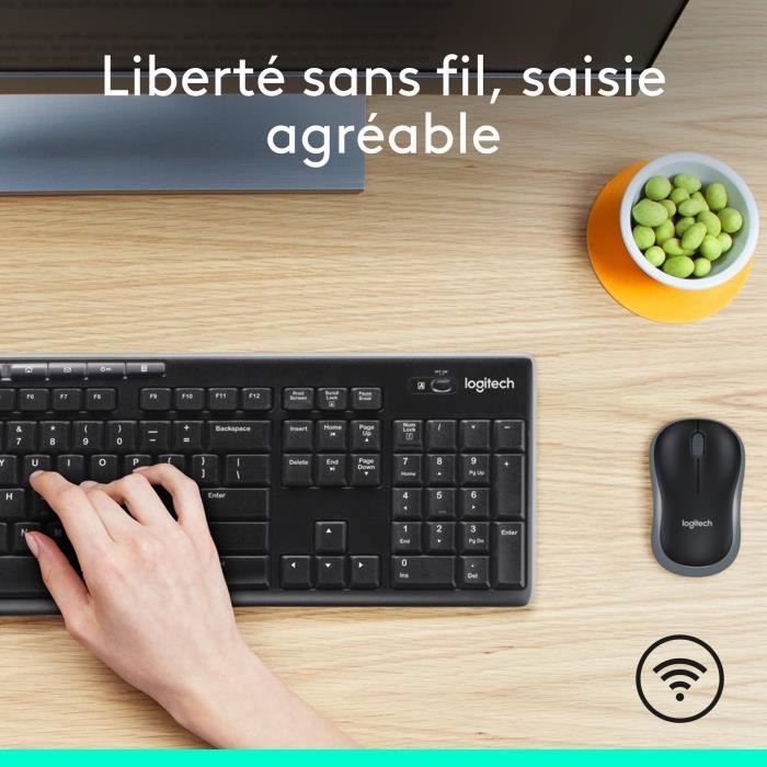 LOGITECH MK270 Mouse Keyboard Kit - Wireless - QWERTY