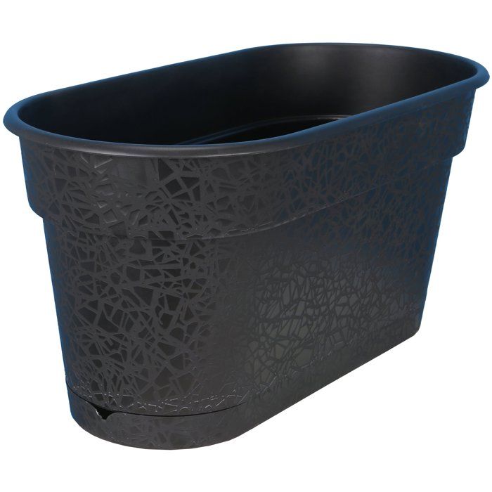 Planter - RIVIERA - Terea - L 60 cm - Black
