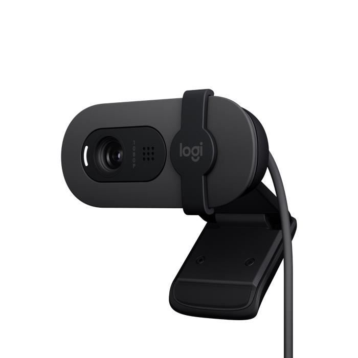 Webcam - Full HD 1080p - LOGITECH - Brio 100 - Integrated microphone - Graphite - (960-001585)