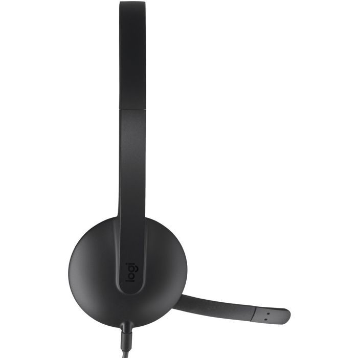 LOGITECH - H340 Wired USB Stereo Headphones - Black