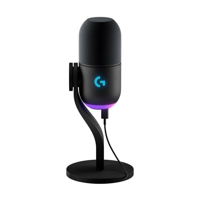 Gaming Microphone - LOGITECH G - YETI GX - Streaming - Dynamic RGB with LIGHTSYNC - For PC/MAC - Black