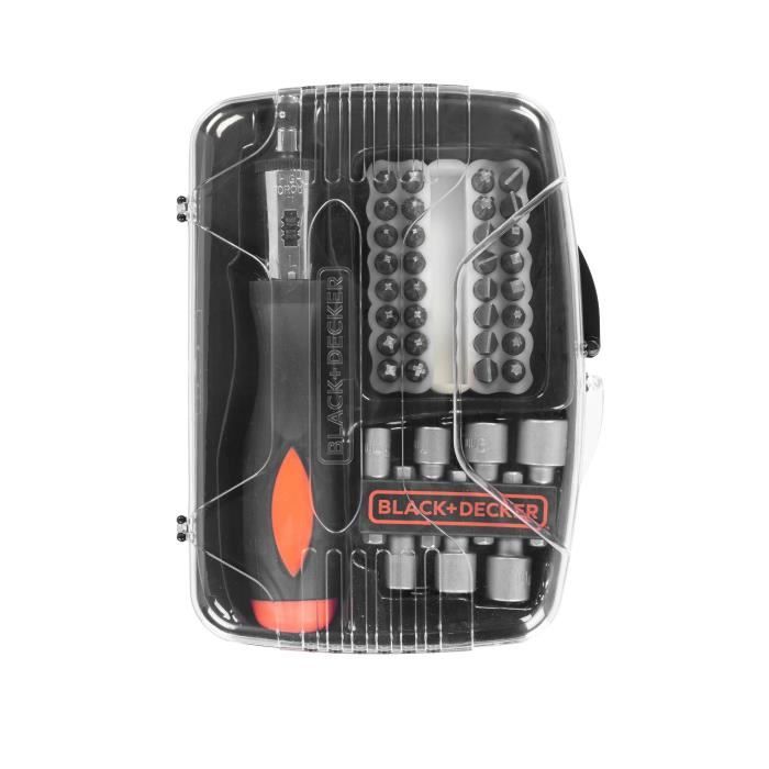 Tournvis kit A ratchet with accessories (40 rooms) Black+Decker - A7062 -XJ
