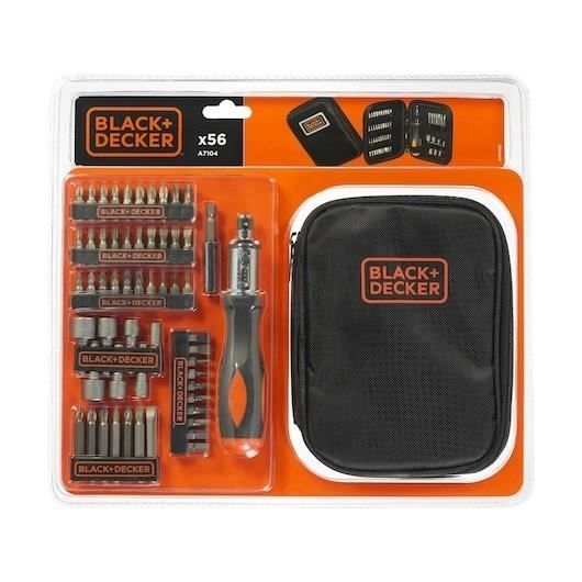 BLACK & DECKER Ratchet screwdriver set with 56 accessories