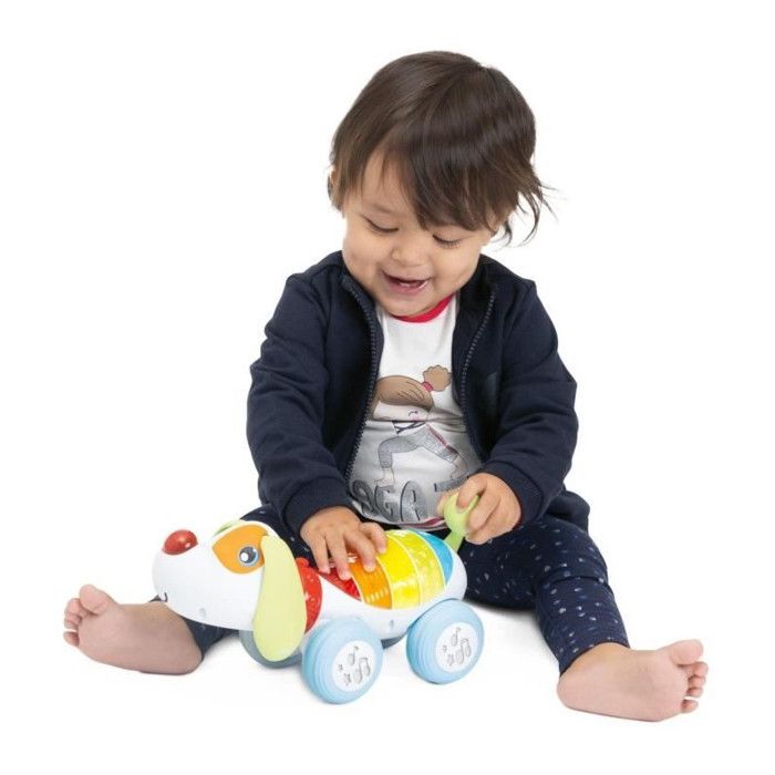 Pull-along toy - Chicco - Dog Ré Mi - White - 18 months - Indoor