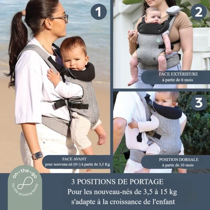 Dreambaby 3-1 Journey Adjustable Baby Carrier - Comfortable and Versatile - for Newborn to Toddler up to 15 kg