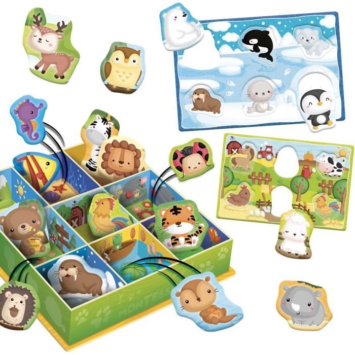 Learning Game - Lisciani - 92772 - Montessori - 3D - 50 self-correcting shapes