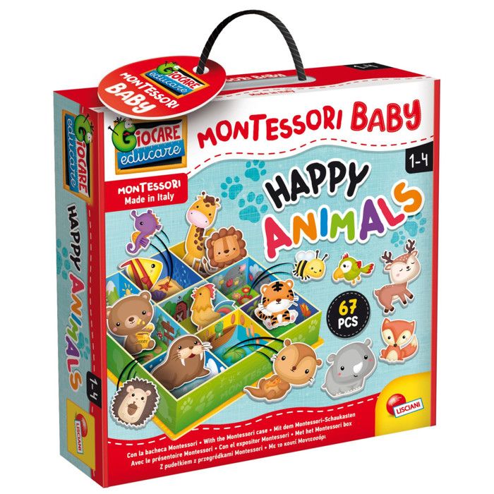 Learning Game - Lisciani - 92772 - Montessori - 3D - 50 self-correcting shapes