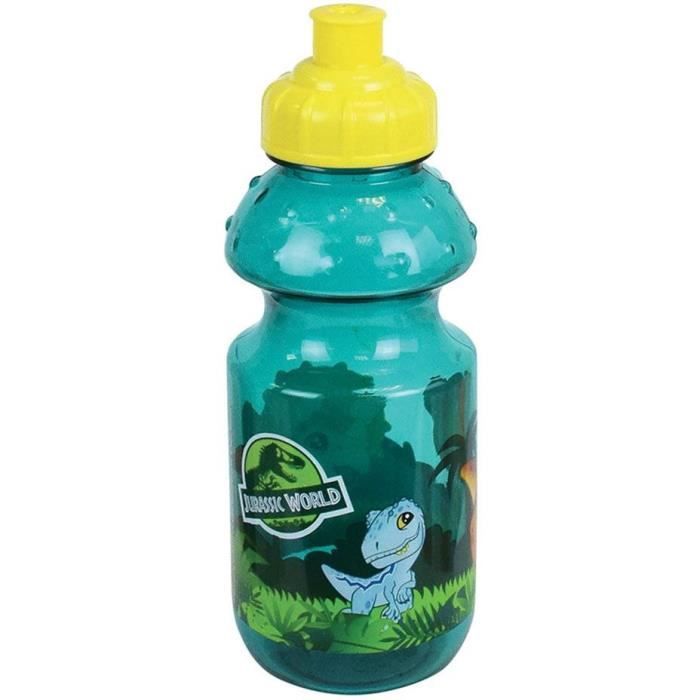 JURASSIC WORLD - Children's tableware set with glass, soup plate, plate, cutlery, water bottle and snack box