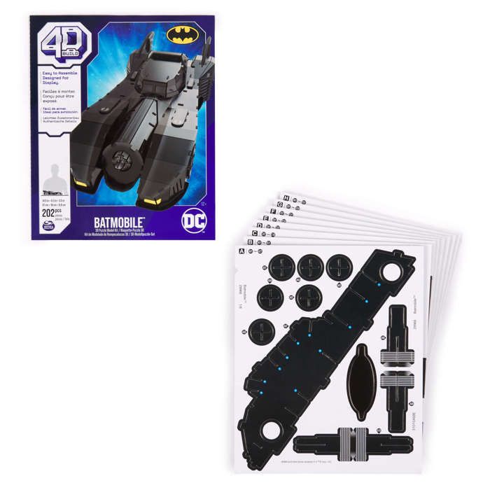 Puzzle 4D Build Batman Batmobile 3D model of car to assemble