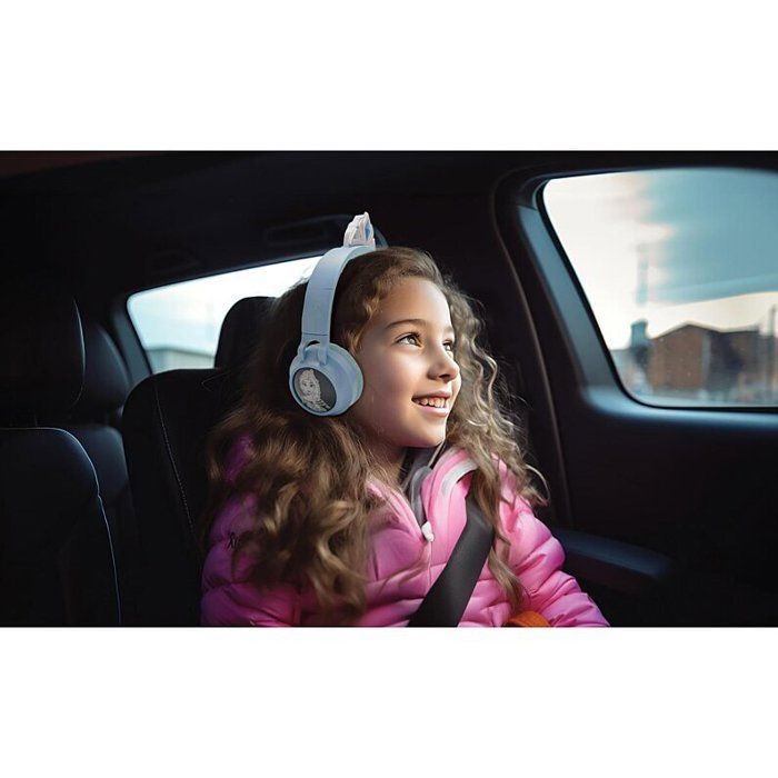Foldable Bluetooth and wired luminous headset with a design of a tiara from the world of Frozen with limitation of the