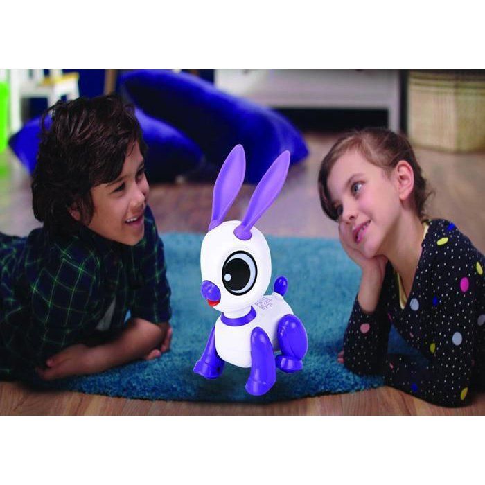 Power Rabbit Mini - Robot rabbit with light and sound effects, hand clap control, repeat