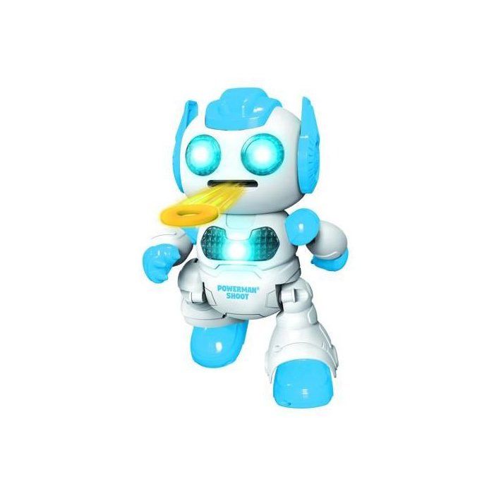 Powerman Shoot Programmable Robot with Dance, Music, Demo - Remote Control and Foam Discs Included.