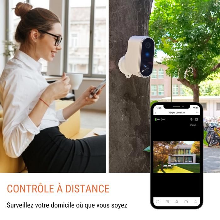 Konyks Camini Air 2 Solar Wireless Outdoor Surveillance Camera with Solar Panel