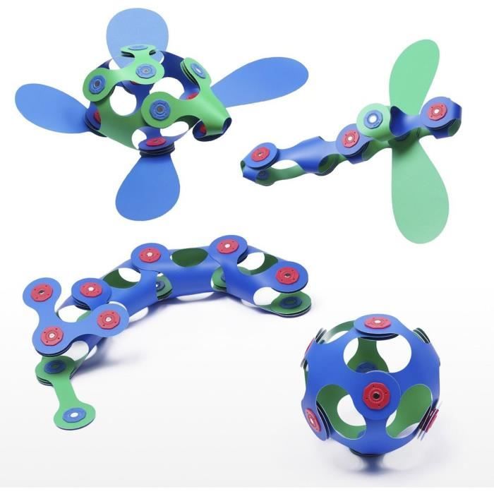 Magnetic Construction Set - GIPSY TOYS - Itsy CLIXO - 18 pcs - Blue/green - Ages 4+